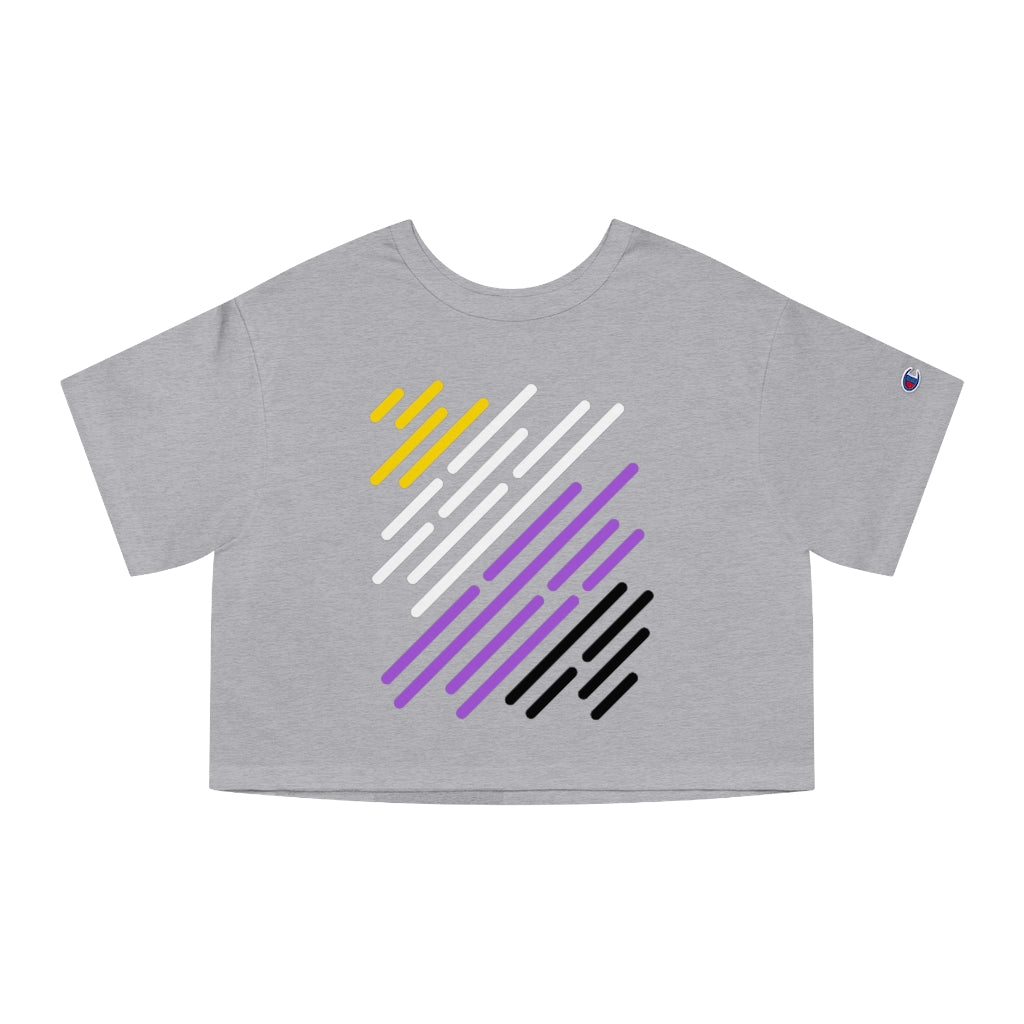 Champion - Nonbinary Flag Stripe Cropped T-Shirt