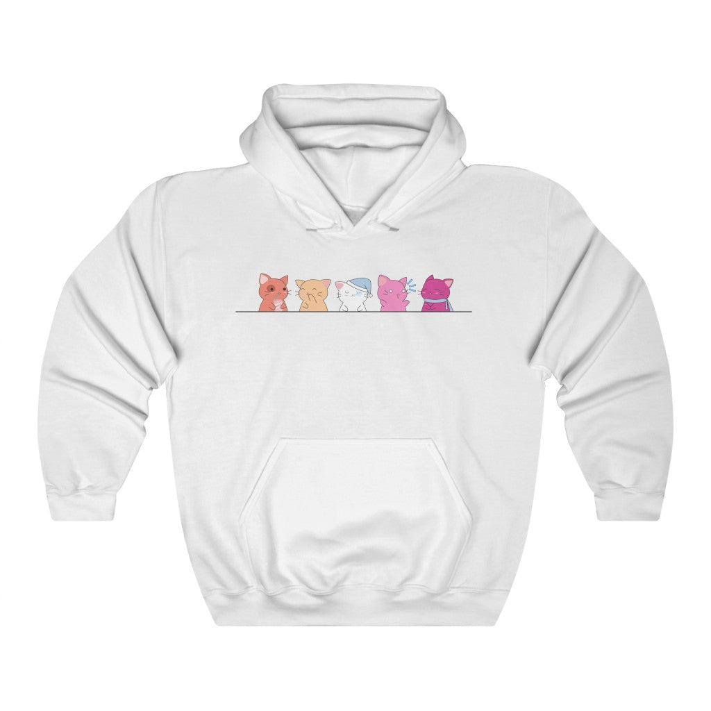 Kawaii Cats Lesbian Gender Neutral Hoodie