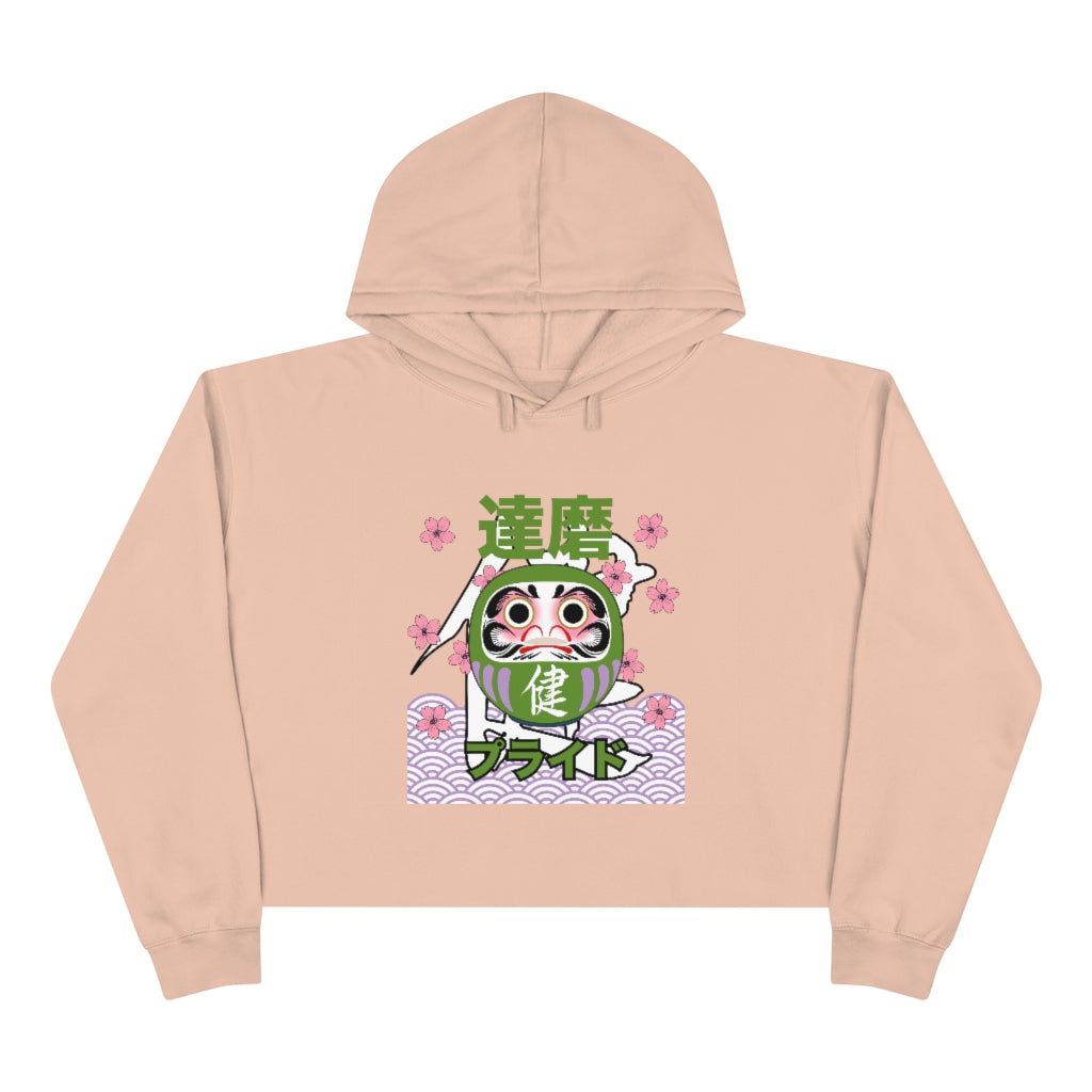 Genderqueer Daruma - Strength - Crop Hoodie