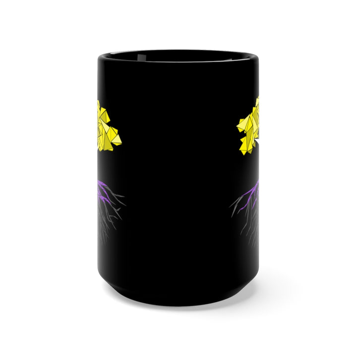 Abstract Tree Nonbinary Black Mug 15oz