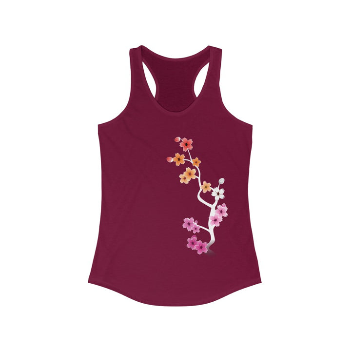 Lesbian Tank Top Racerback - Dark Sakura