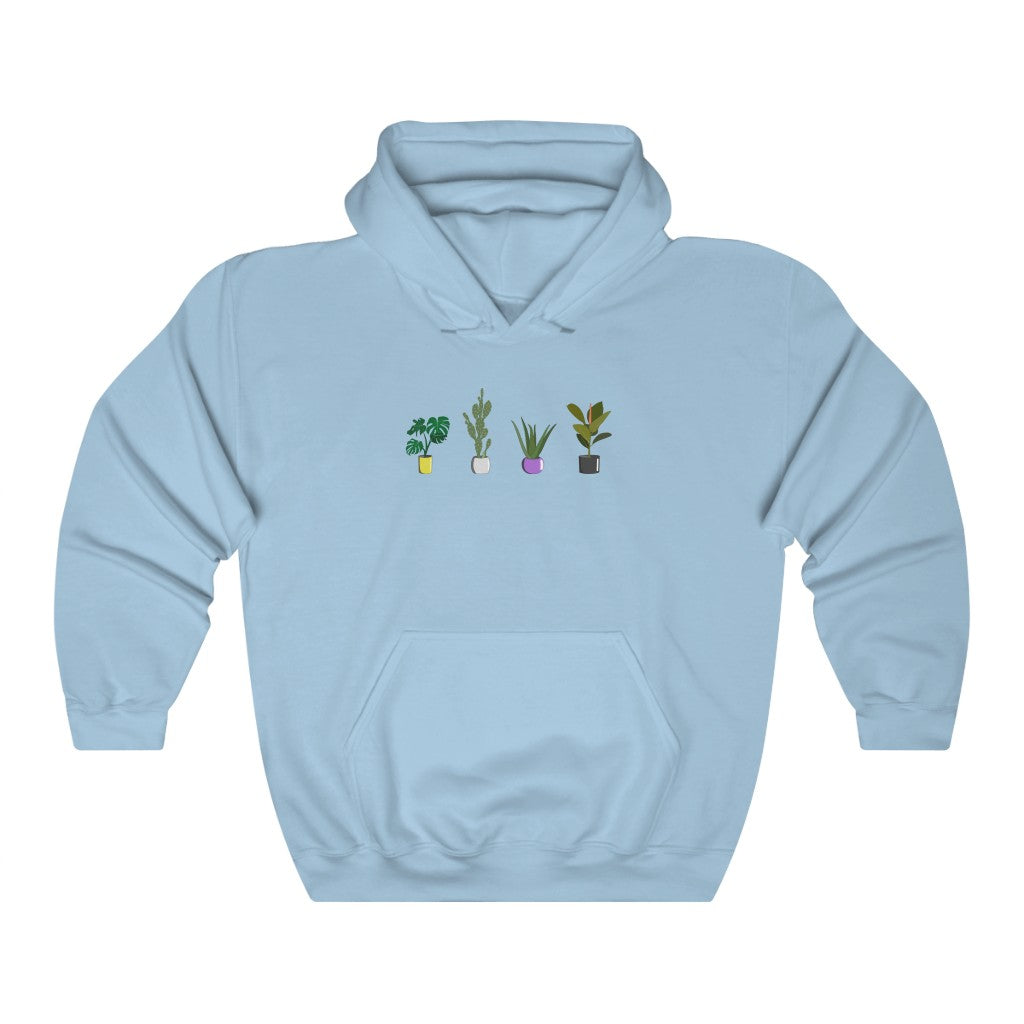 Succulent Plants Nonbinary Gender Neutral Hoodie