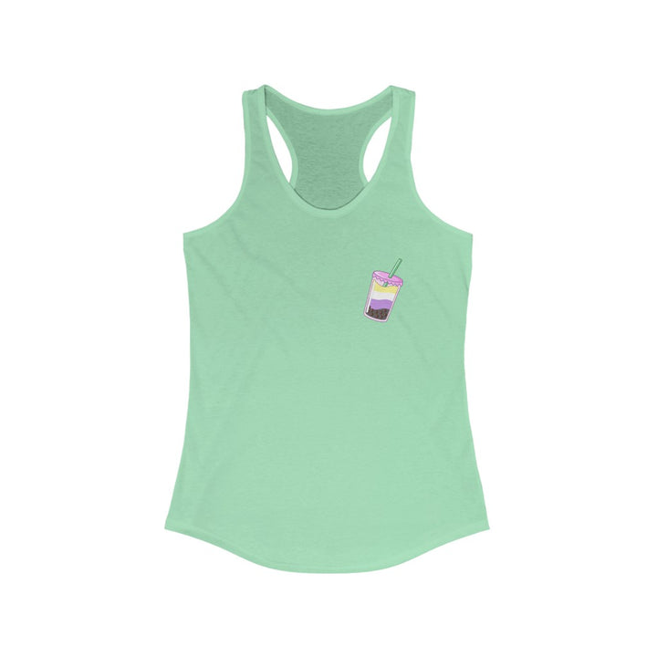 Nonbinary Tank Top Racerback - Boba Tea