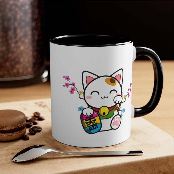 Maneki Neko Pansexual Accent Mug