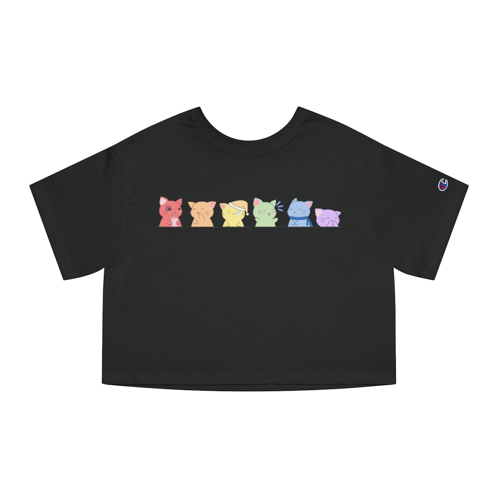 Champion - Kawaii Cats LGBTQ+ Cropped T-Shirt