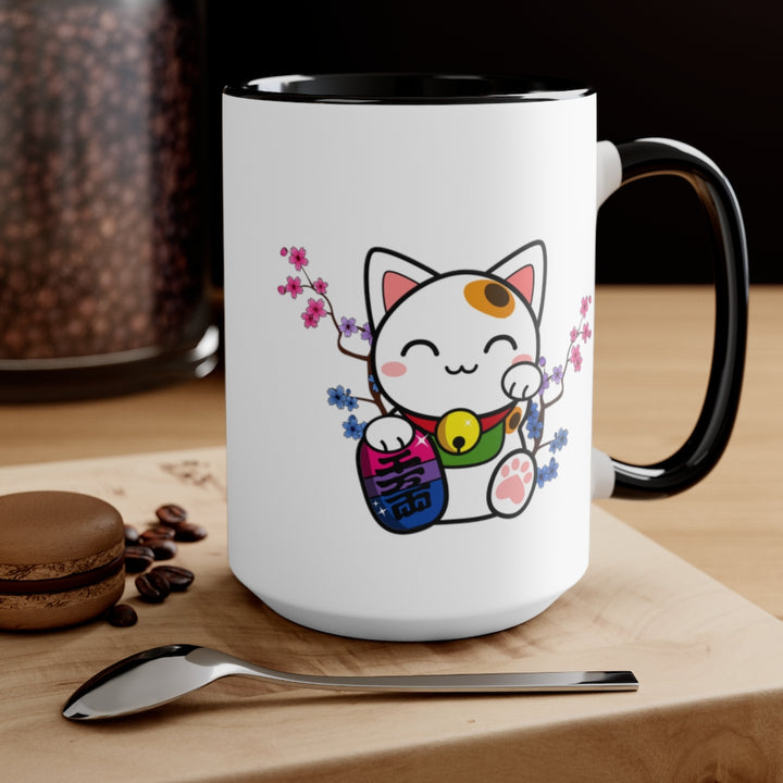 Maneki Neko Bisexual Accent Mug