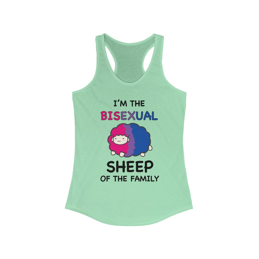 Bisexual Tank Top Racerback - I'm The Bisexual Sheep Of The Family