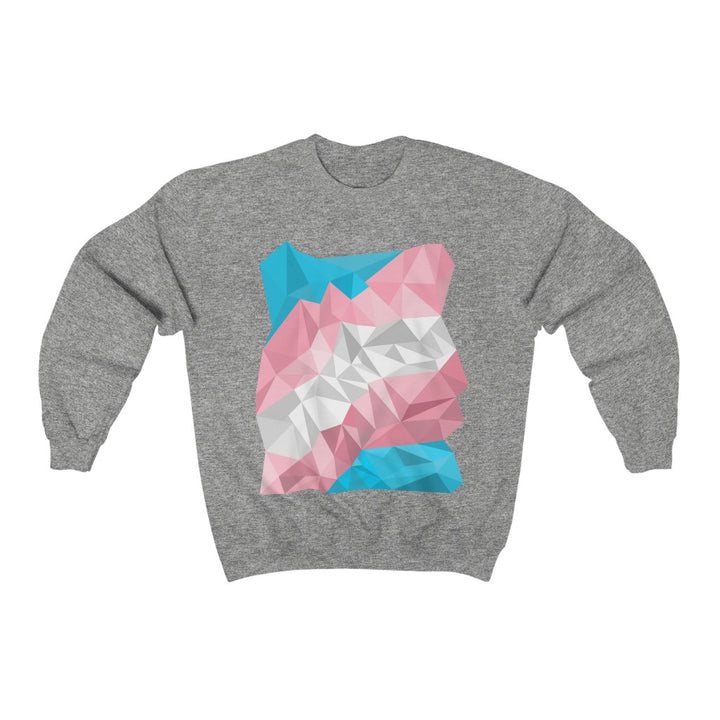 Trans Sweatshirt - Abstract Trans Flag