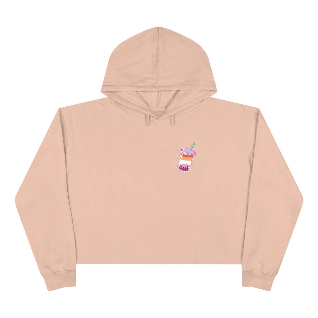 Boba Tea Lesbian Crop Hoodie