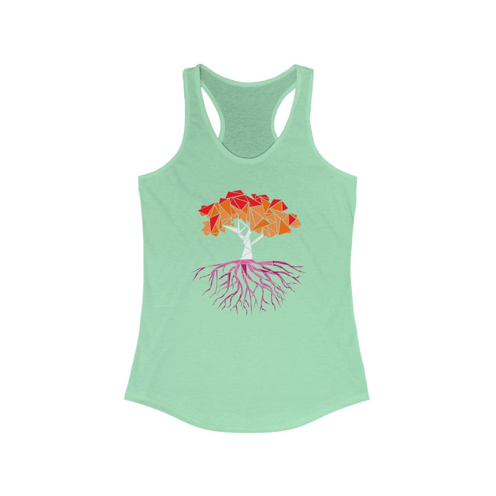 Lesbian Tank Top Racerback - Abstract Tree