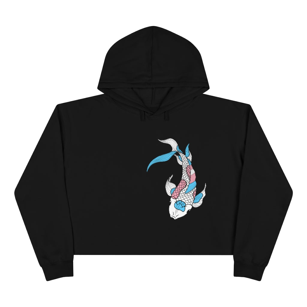 Trans Koi Crop Hoodie