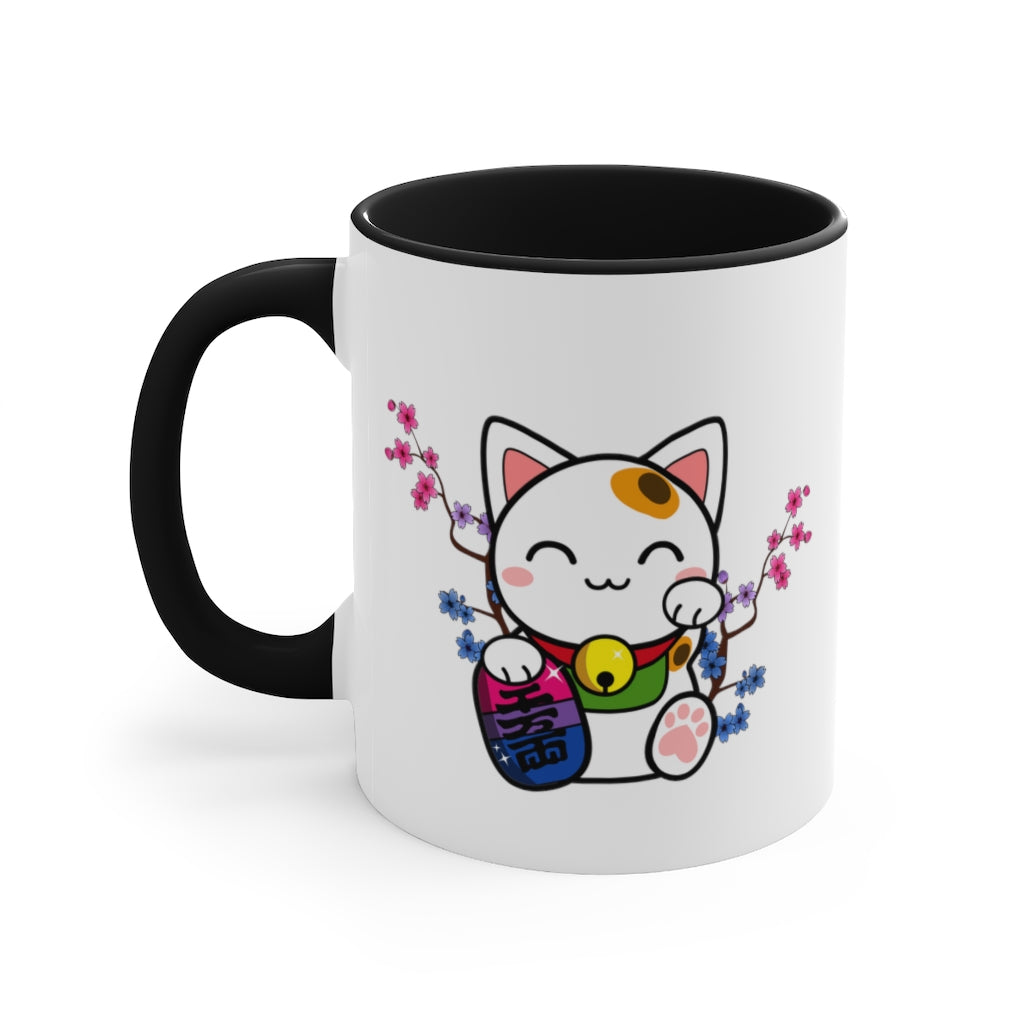 Maneki Neko Bisexual Accent Mug