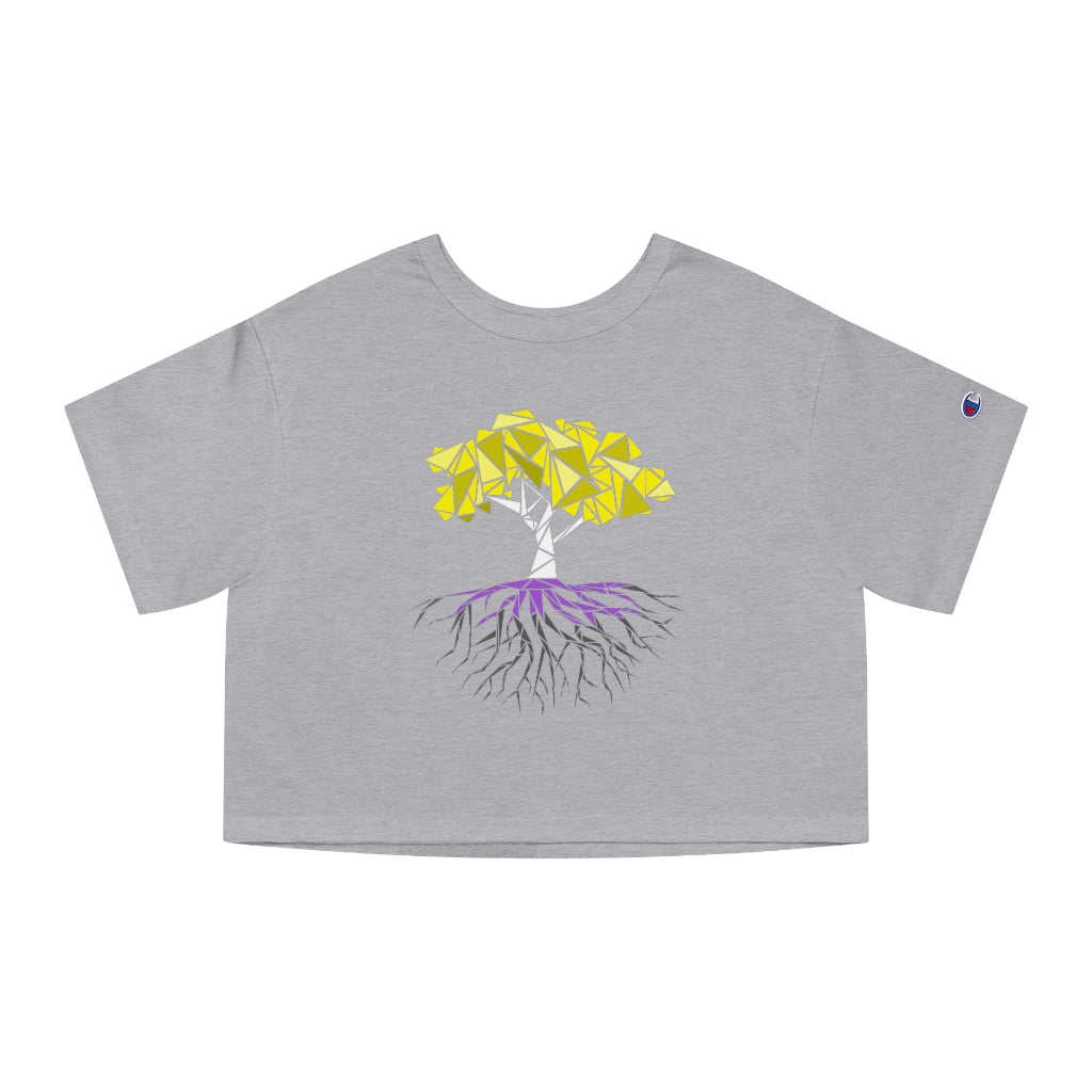 Champion - Abstract Tree Nonbinary Cropped T-Shirt