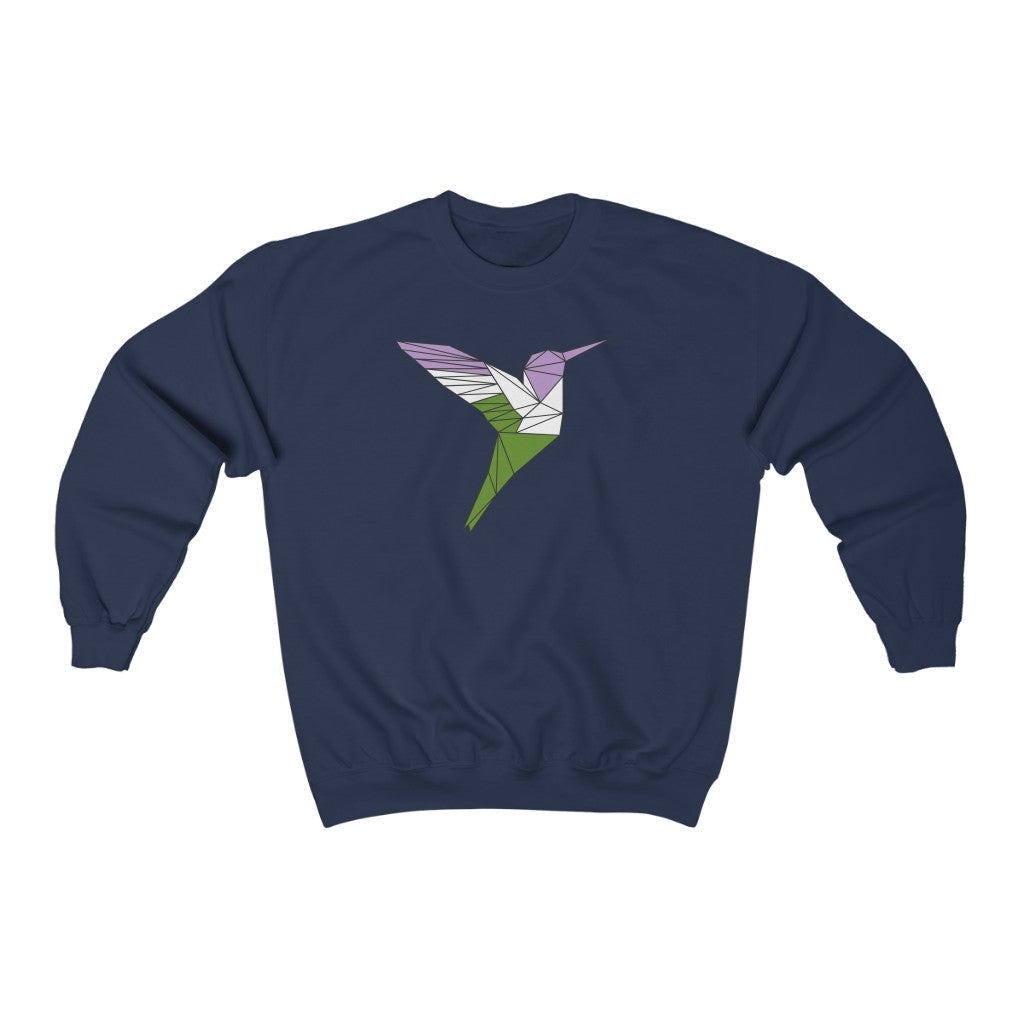 Polygon Hummingbird Genderqueer Gender Neutral Sweatshirt