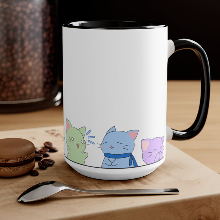 Kawaii Cats LGBTQ+ Accent Mug