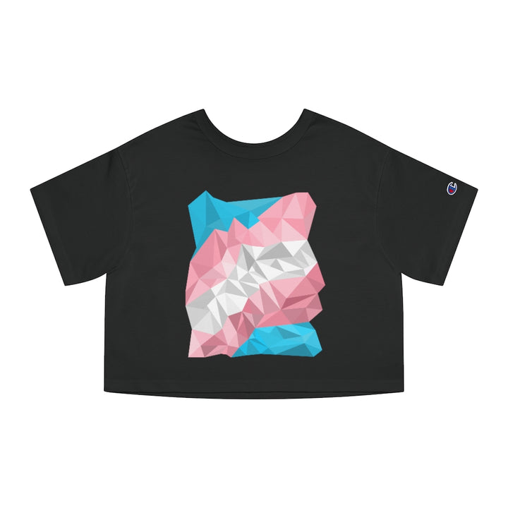 Champion - Abstract Trans Flag Cropped T-Shirt