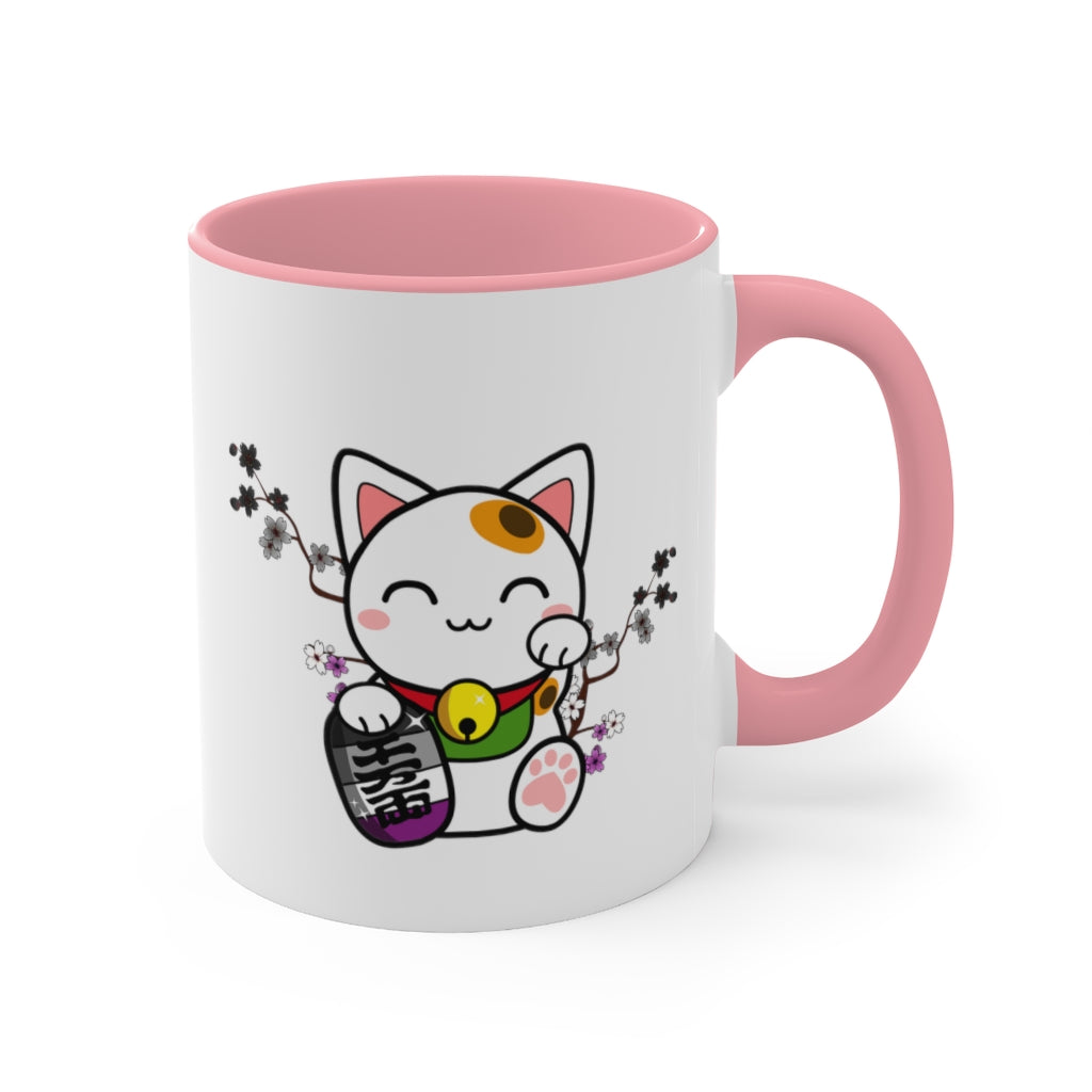 Maneki Neko Asexual Accent Mug