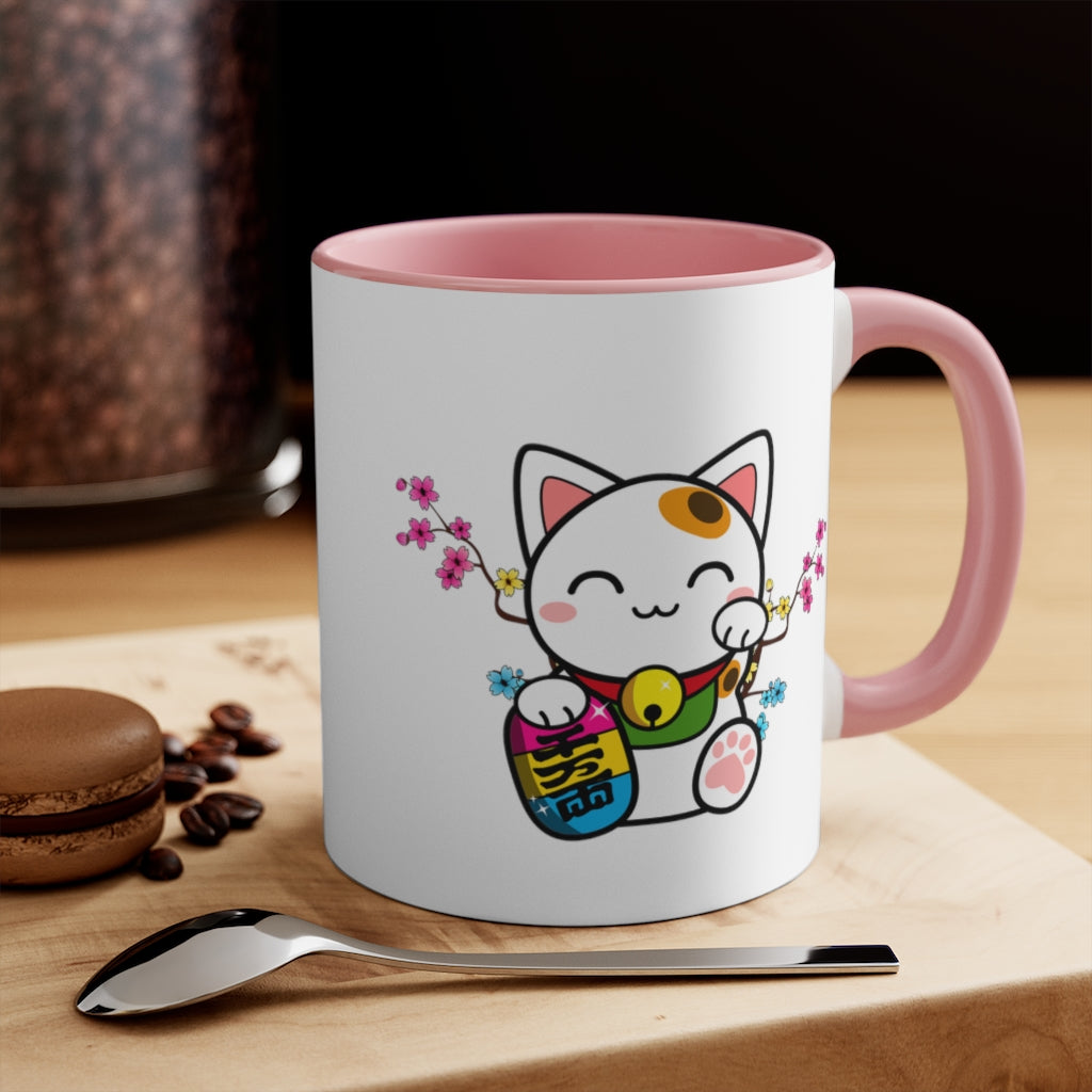 Maneki Neko Pansexual Accent Mug