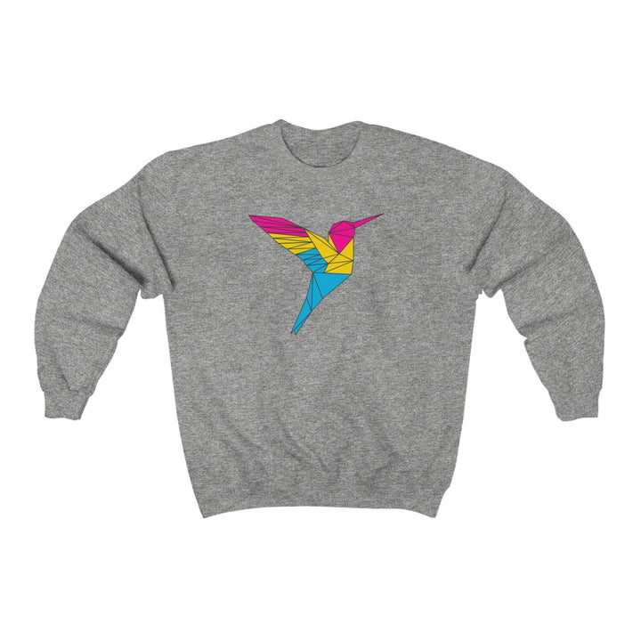 Polygon Hummingbird Pansexual Gender Neutral Sweatshirt