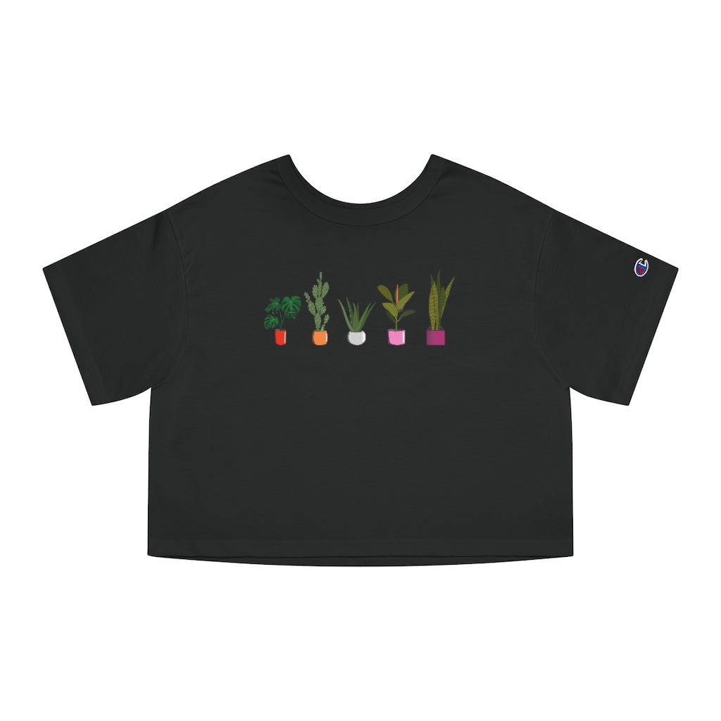 Champion - Succulent Plants Lesbian Cropped T-Shirt