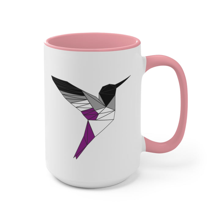 Polygon Hummingbird Asexual Accent Mug