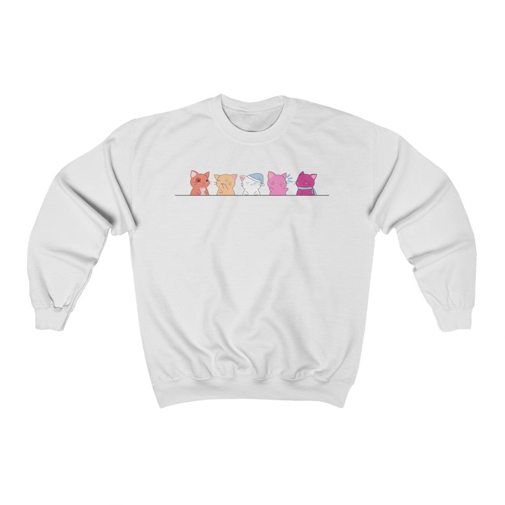 Kawaii Cats Lesbian Gender Neutral Sweatshirt