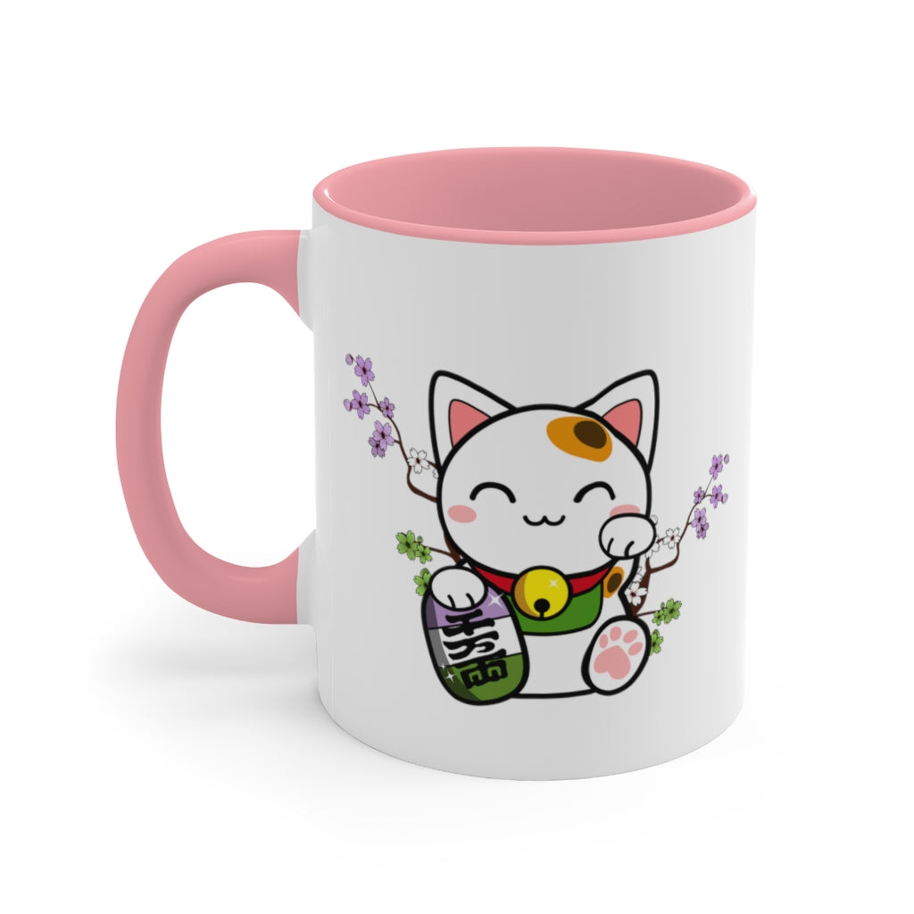 Maneki Neko Genderqueer Accent Mug