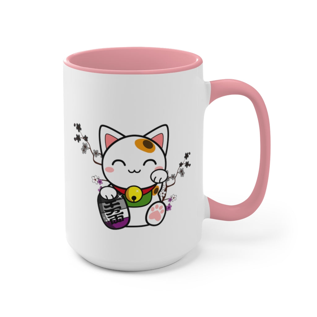 Maneki Neko Asexual Accent Mug