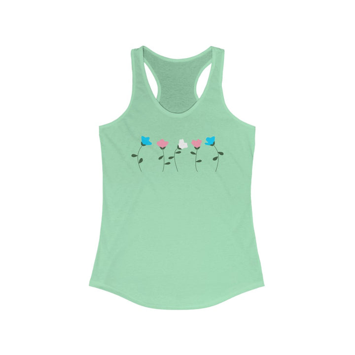 Trans Tank Top Racerback - Simple Flowers