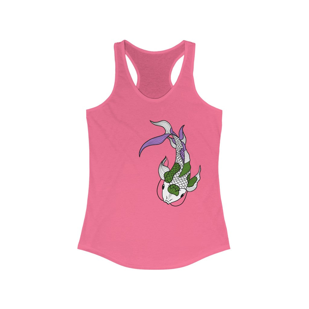 Genderqueer Tank Top Racerback - Koi Fish