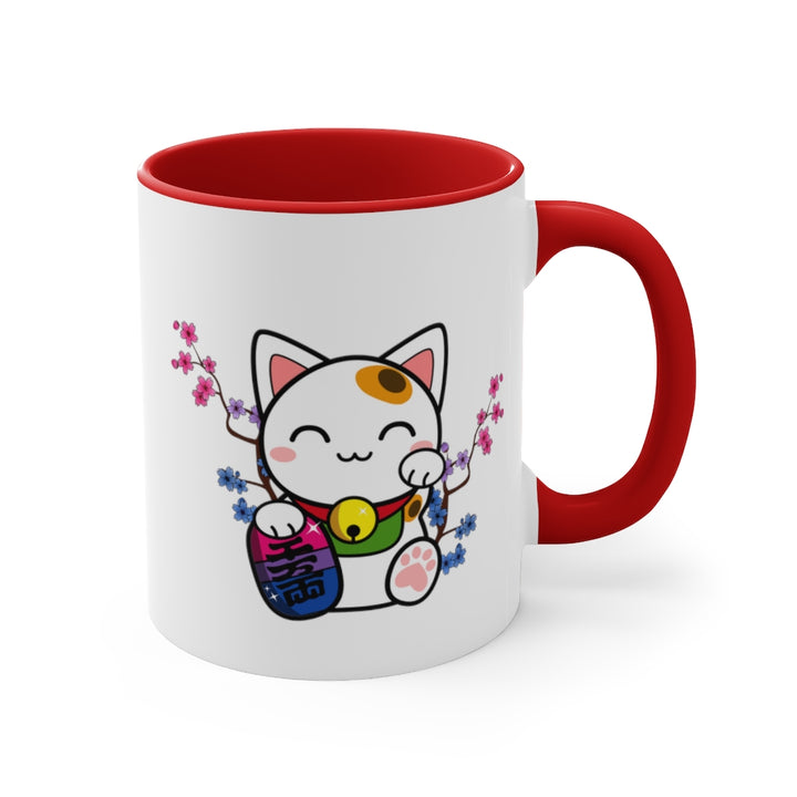 Maneki Neko Bisexual Accent Mug