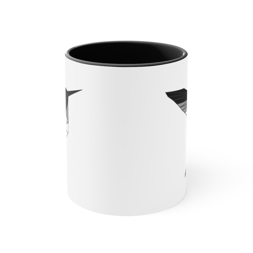 Polygon Hummingbird Asexual Accent Mug