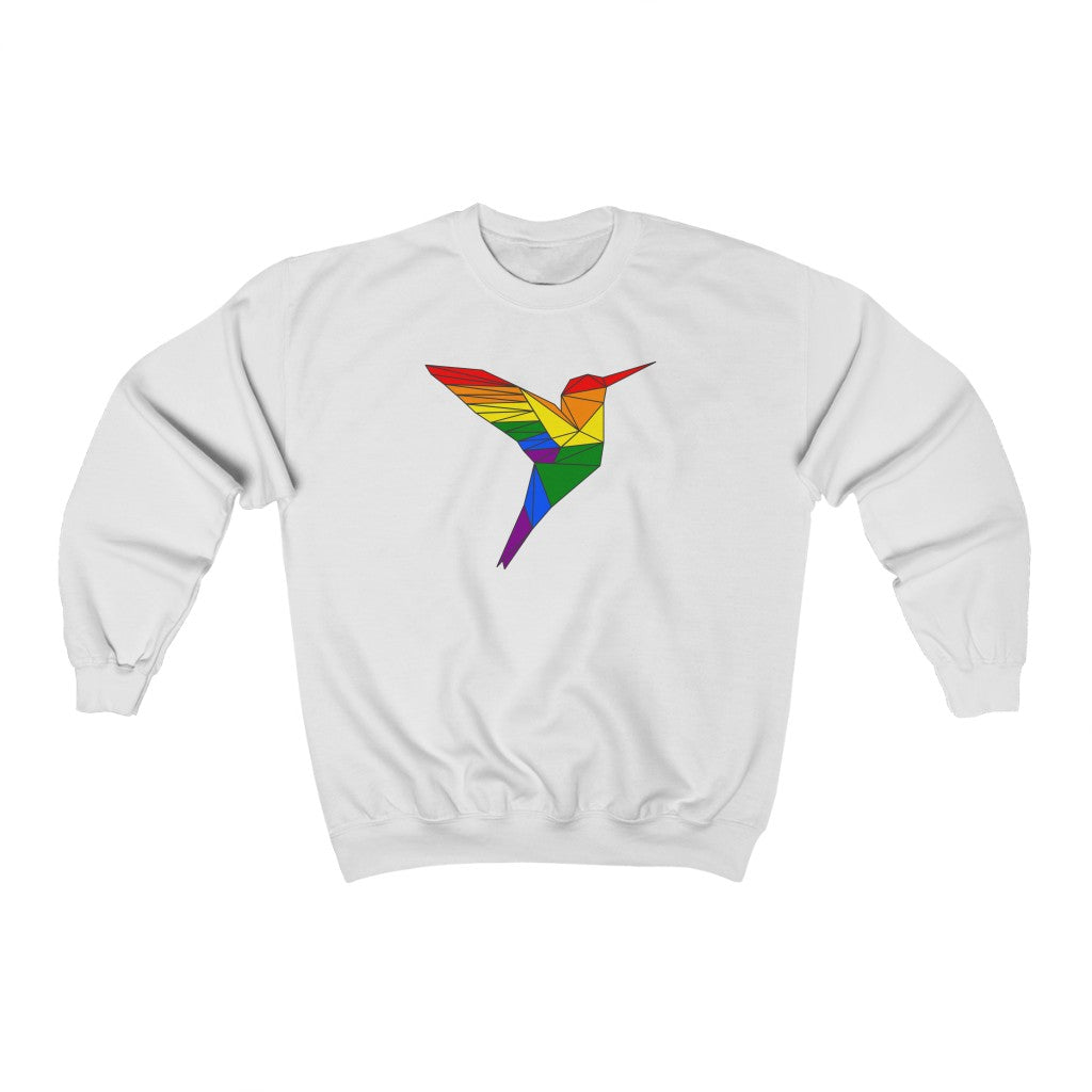 Polygon Hummingbird LGBTQ+ Gender Neutral Sweatshirt