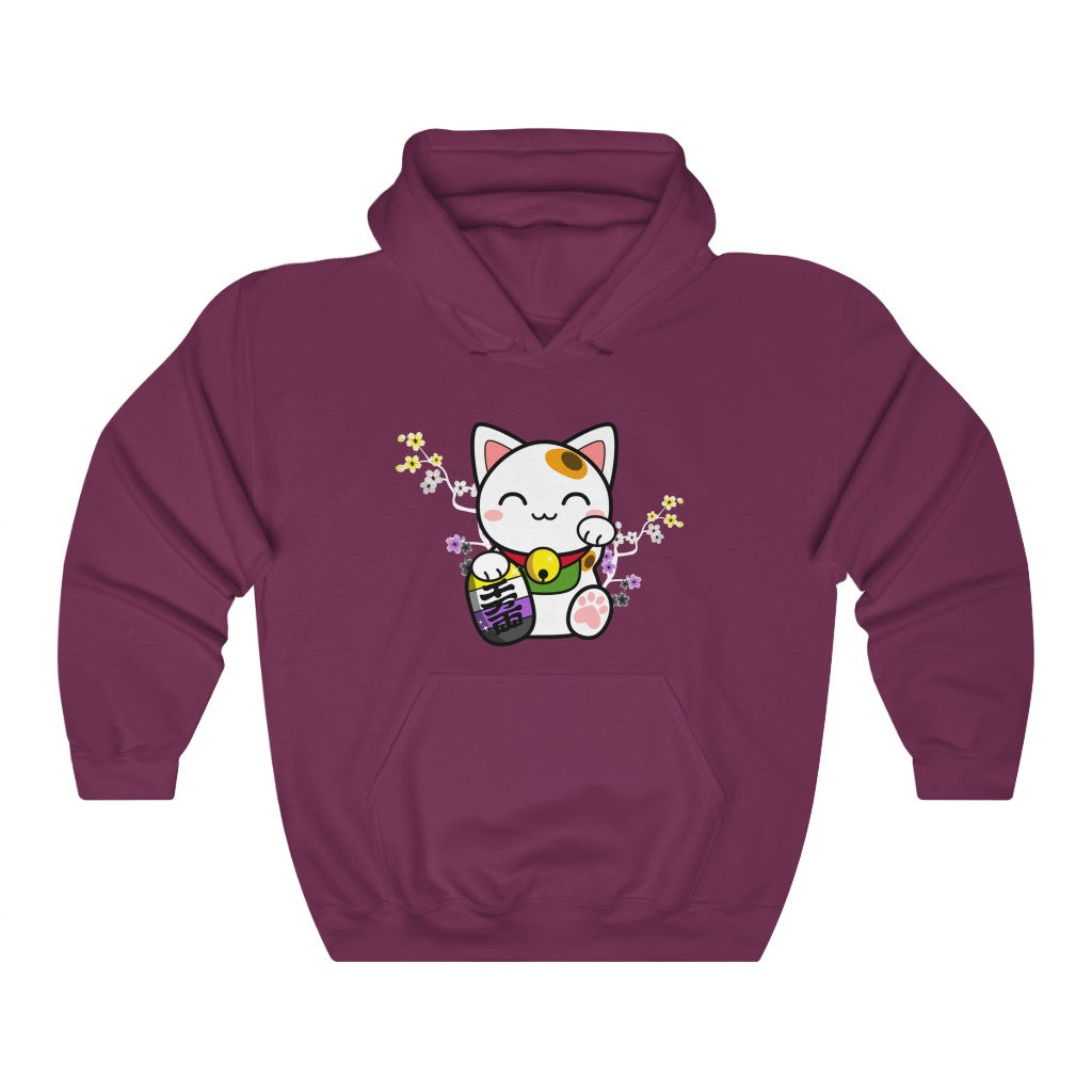 Maneki Neko Nonbinary Gender Neutral Hoodie