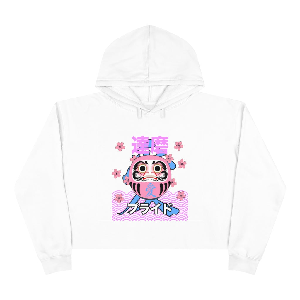 Genderfluid Daruma - Love - Crop Hoodie