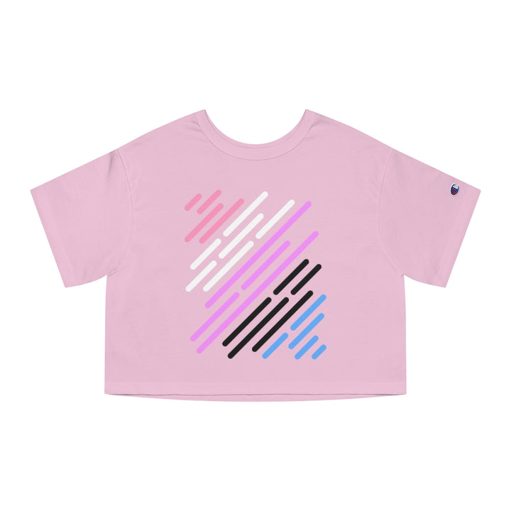 Champion - Genderfluid Flag Stripe Cropped T-Shirt