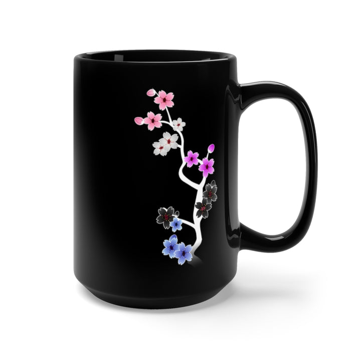 Sakura Genderfluid Black Mug 15oz