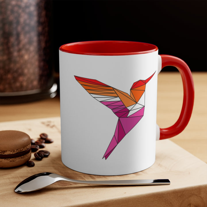 Polygon Hummingbird Lesbian Accent Mug