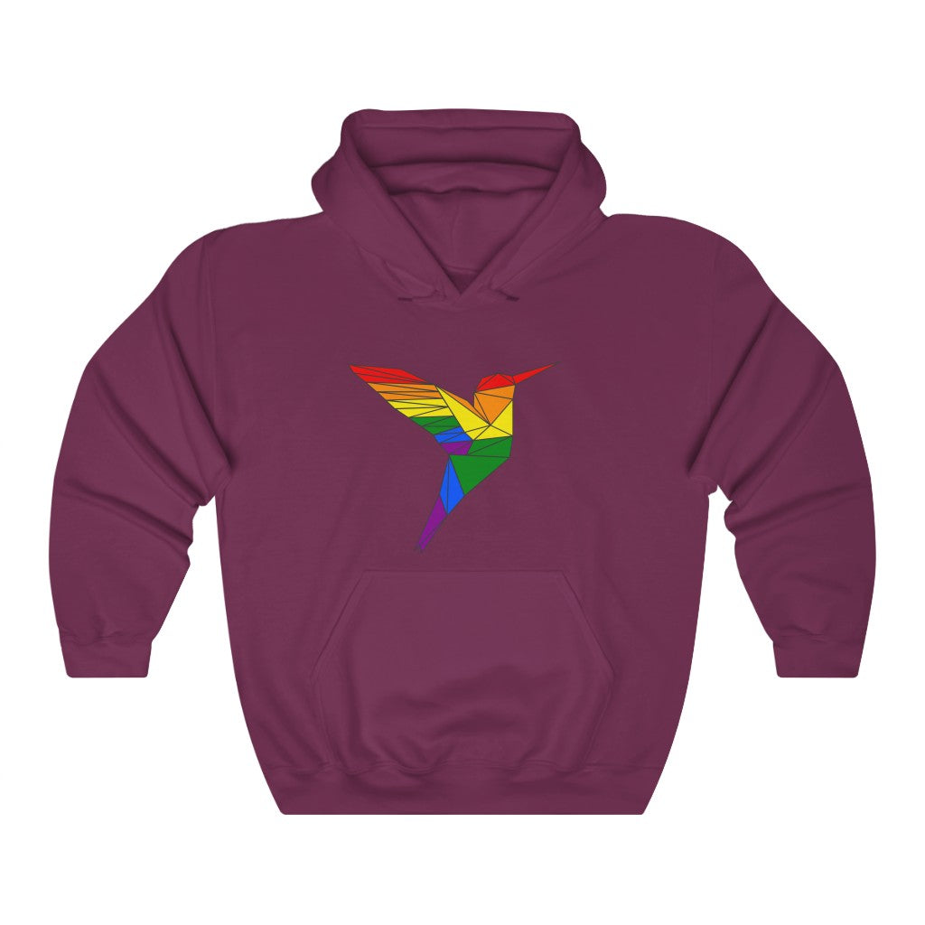 Polygon Hummingbird LGBTQ+ Gender Neutral Hoodie