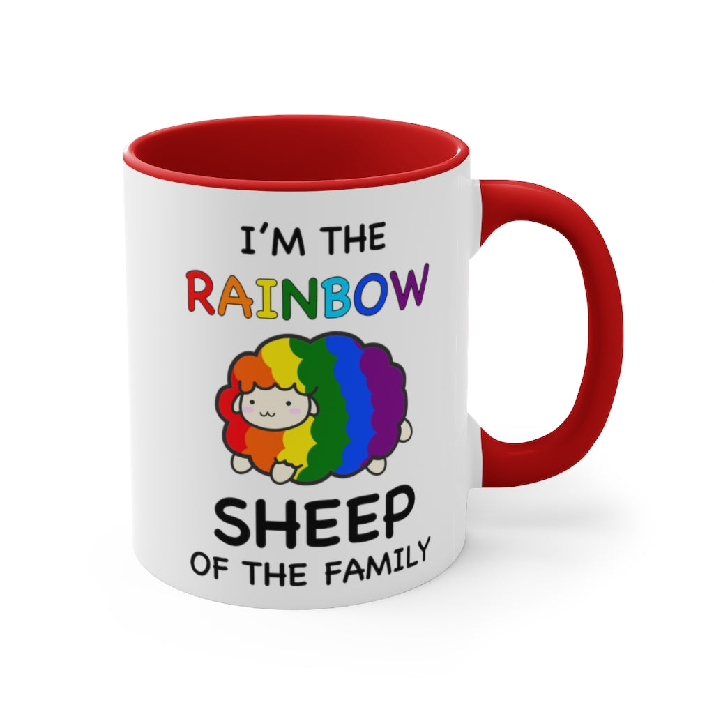 I'm The Rainbow Sheep Of The Family Accent Mug