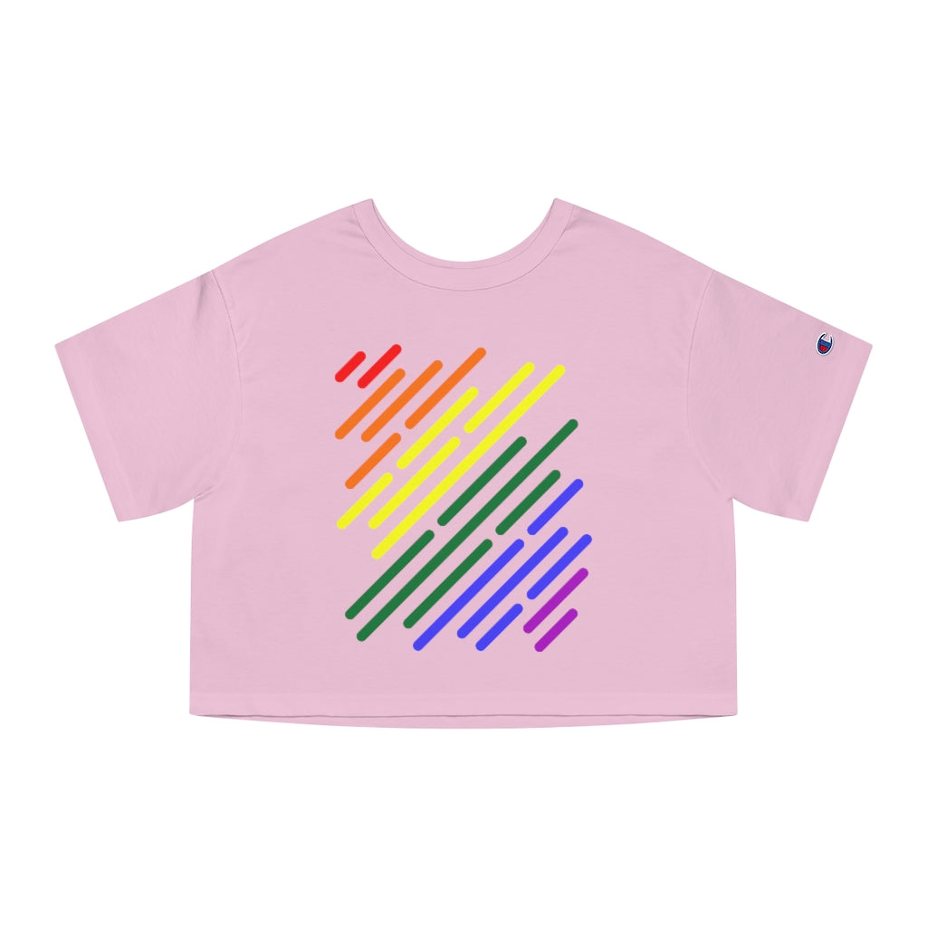 Champion - LGBTQ+ Flag Stripe Cropped T-Shirt