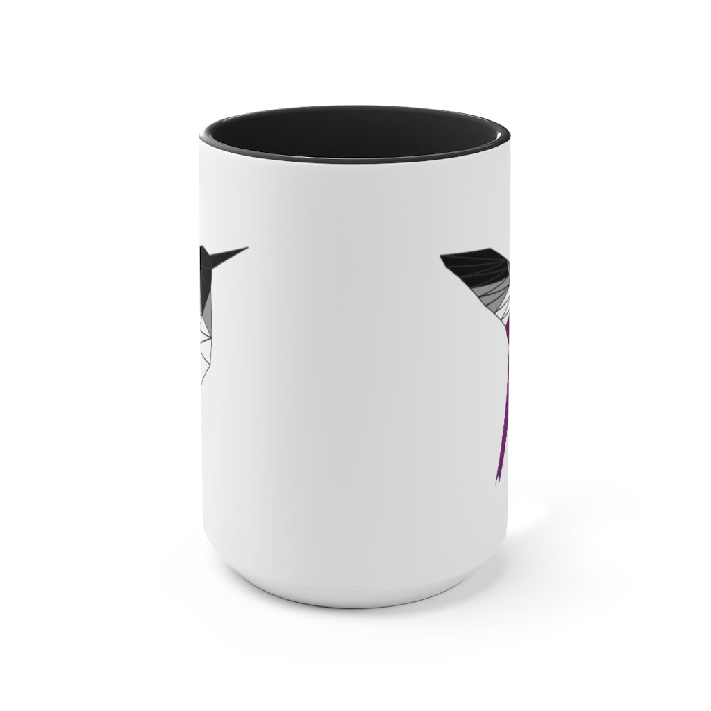 Polygon Hummingbird Asexual Accent Mug