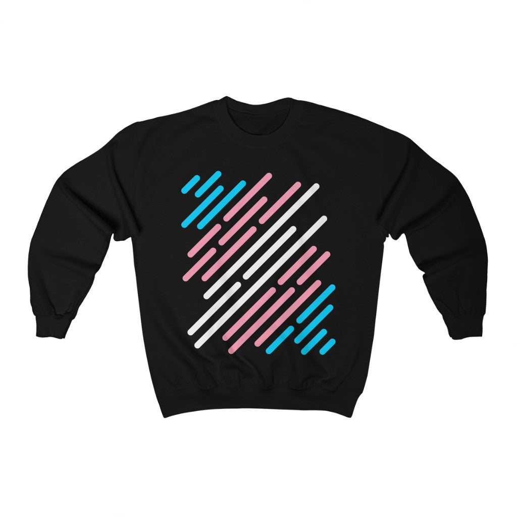 Trans Flag Stripe Gender Neutral Sweatshirt