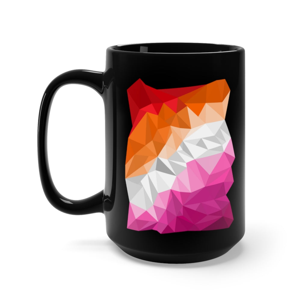 Lesbian Mug 15oz - Abstract Lesbian Flag