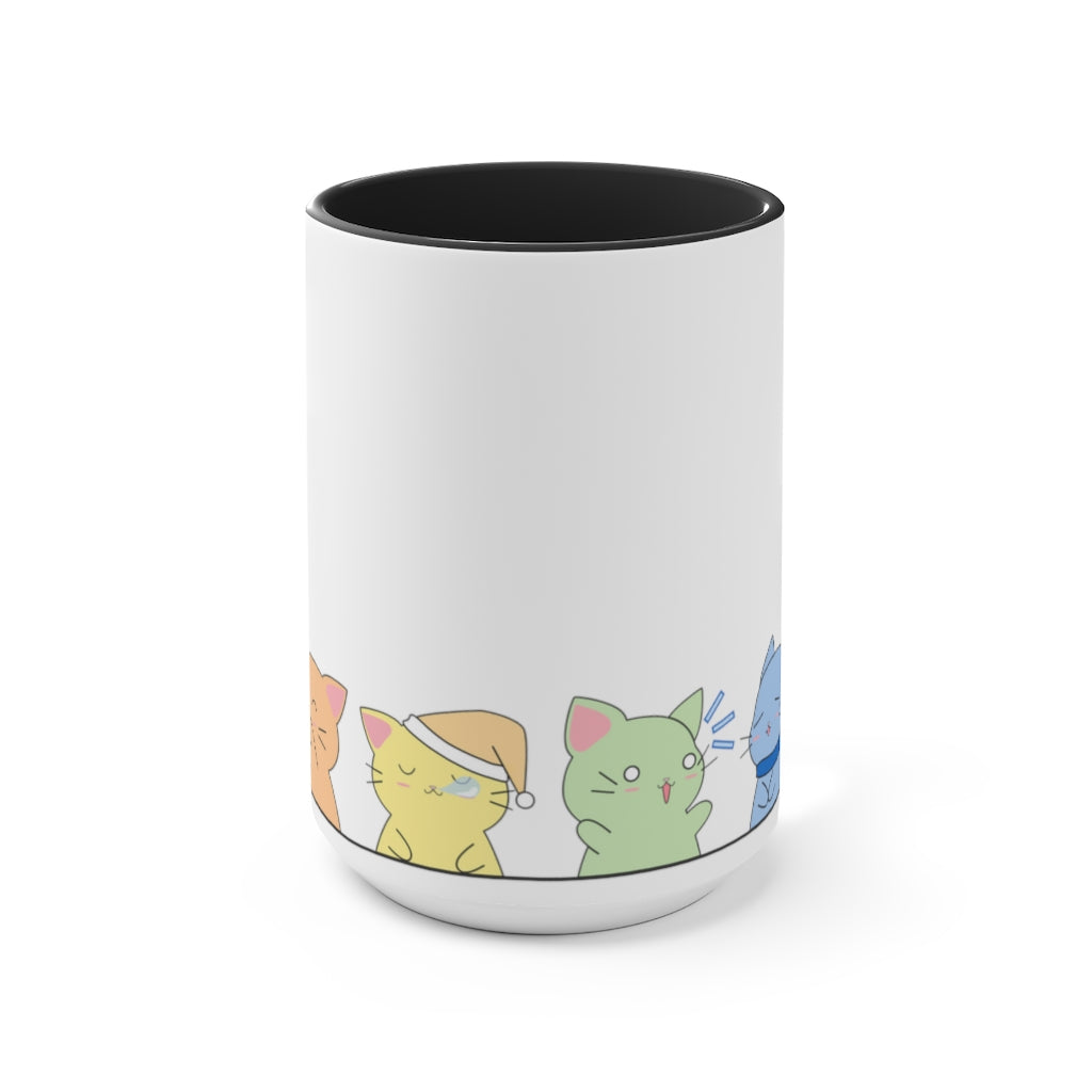 Kawaii Cats LGBTQ+ Accent Mug