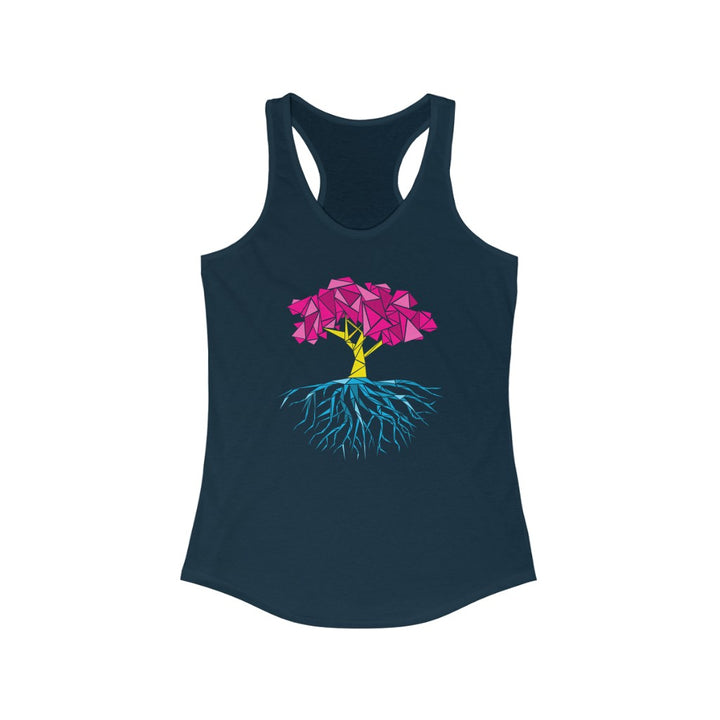 Pansexual Tank Top Racerback - Abstract Tree