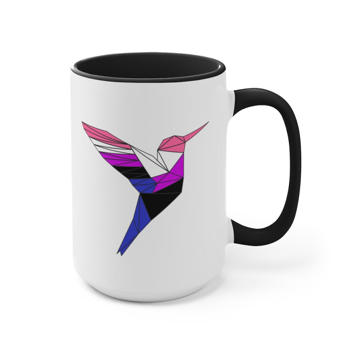 Genderfluid Mug - Polygon Hummingbird