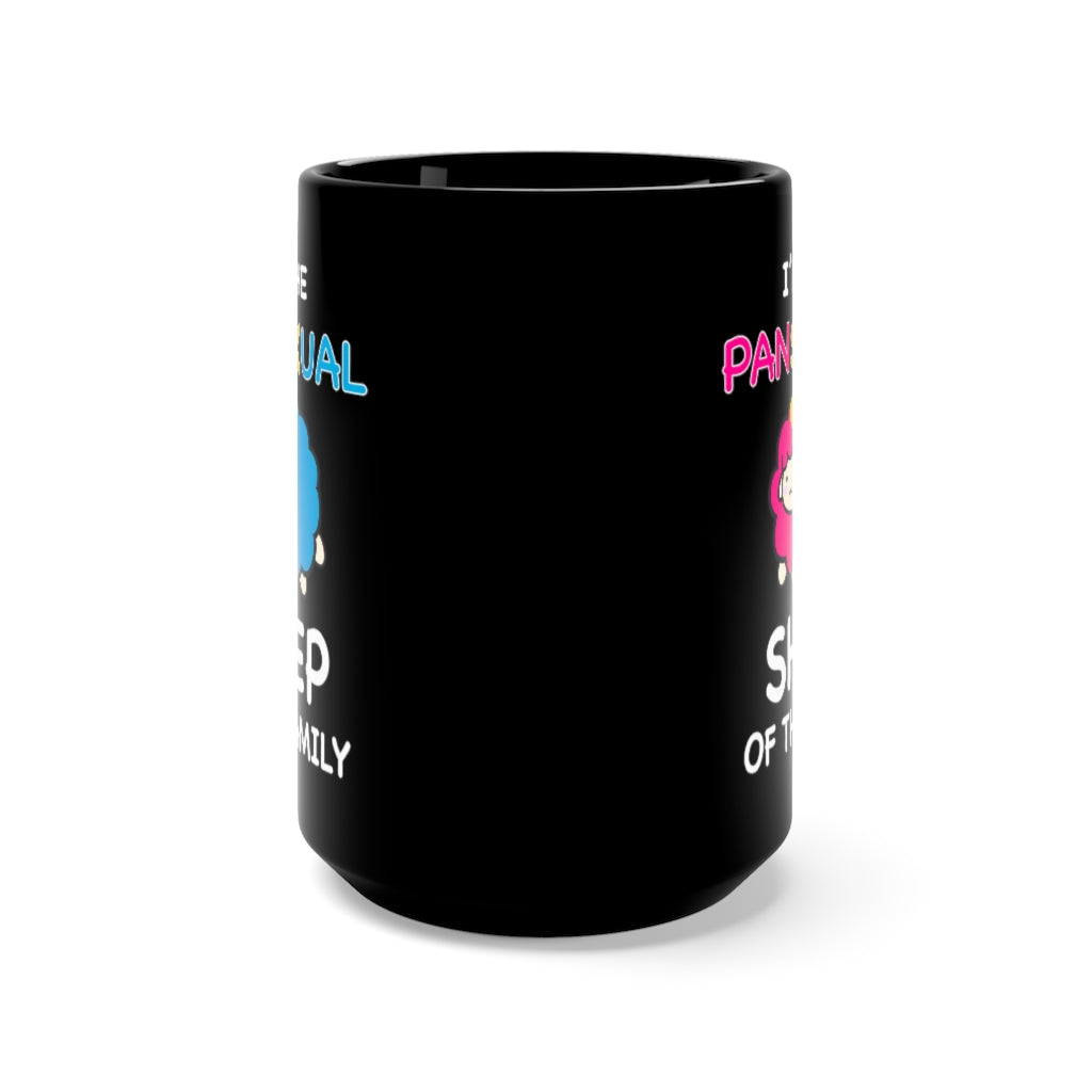 I'm The Pansexual Sheep Of The Family Black Mug 15oz