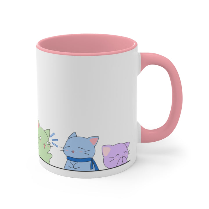 Kawaii Cats LGBTQ+ Accent Mug