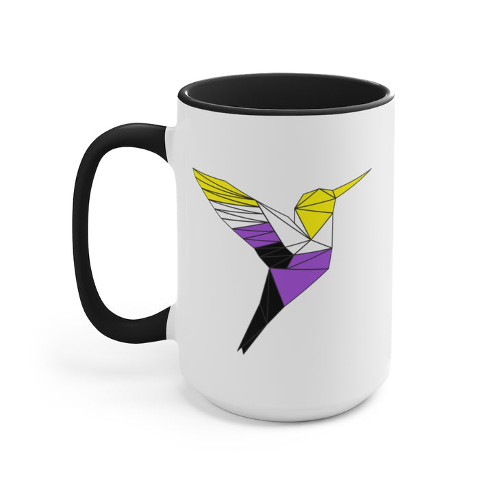 Polygon Hummingbird Nonbinary Accent Mug